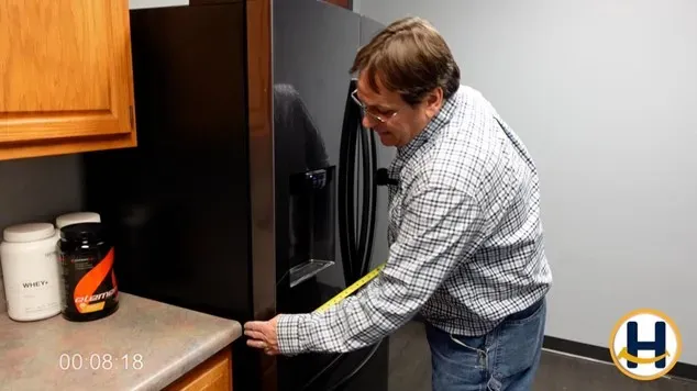  measuring width of fridge